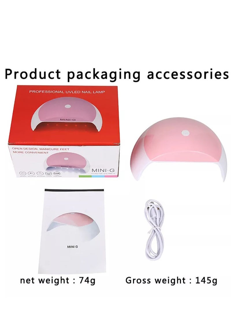 Generic Mini Nail Lamp USB  UV LED Nail Polish Dryer - Black/Pink  - Image 5