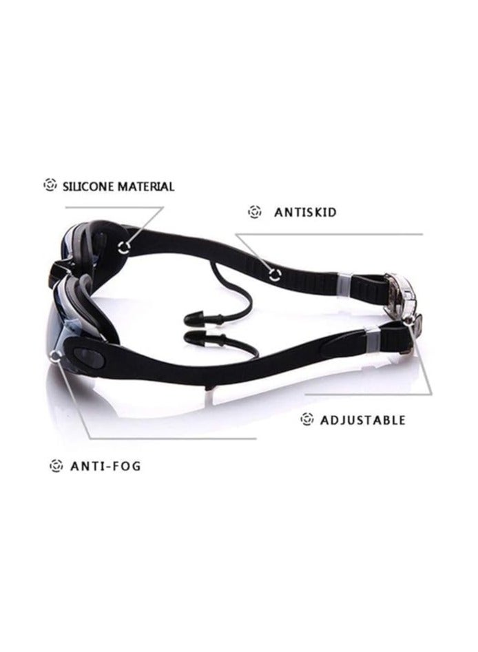 Generic Professional Anti-Fog Swimming Goggles Set for Adults & Teenagers – UV Protection, Leakproof, with Swim Cap, Earplugs & Waterproof Phone Pouch  - Image 2