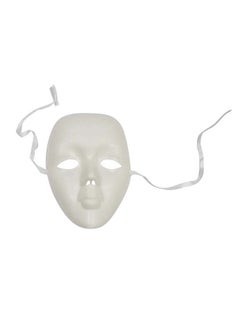 Asian Hobby Crafts Asian Hobby Crafts Plain white Plastic Party Mask: Set of 5 : for Theme Party, Masquerade, Fancy Wear  - Image 2
