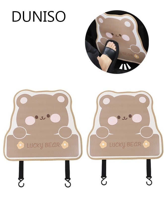 DUNISO 2PCS Auto Seat Back Kick Protectors, Waterproof Kick-proof Mats, Car Kick Mats for Easy Clean Scratch, Car Interior Decoration, Wear-resistant and Sturdy Protector Fit Most Cars - Image 1