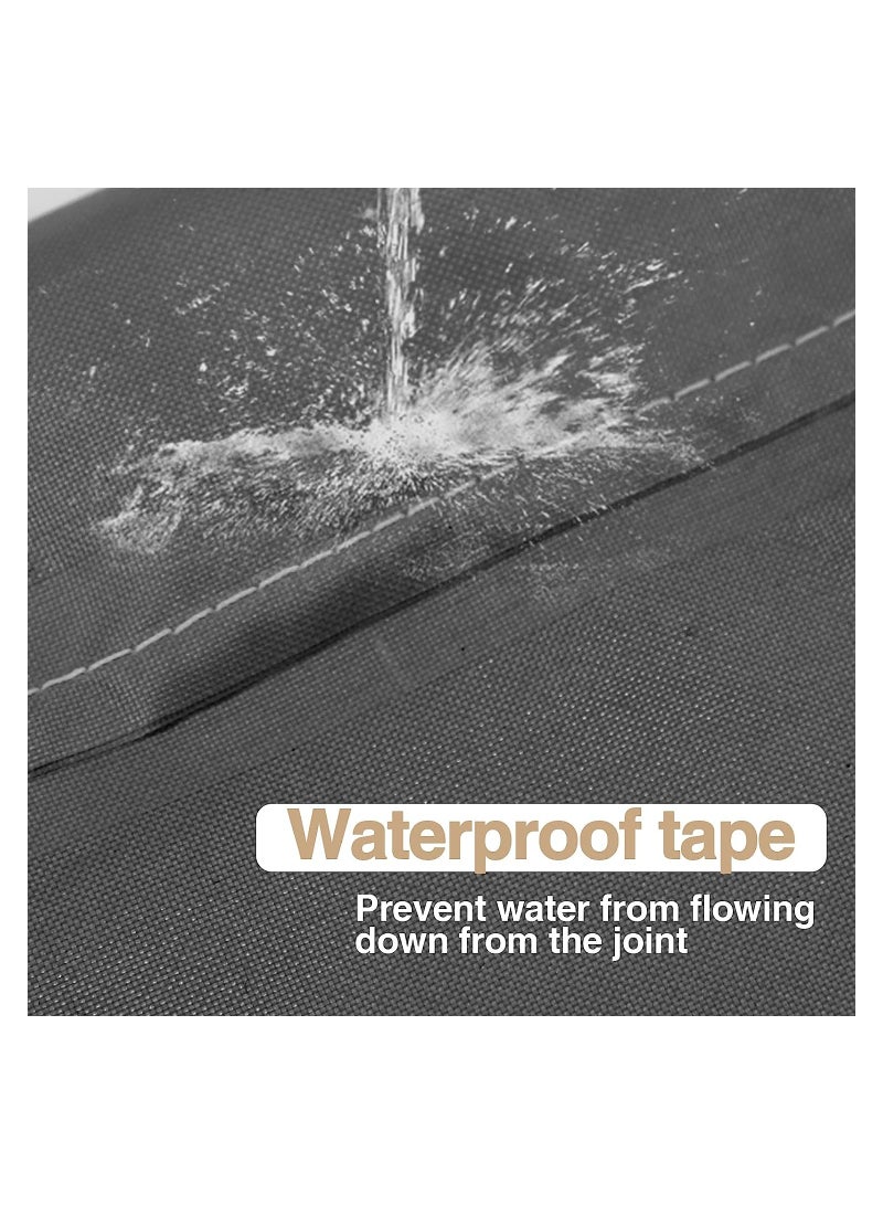 SYOSI غطاء أثاث الفناء غطاء أثاث خارجي غطاء مجموعة الأرائك القابلة للتعديل مقاوم للماء غطاء مجموعة الطاولة والكرسي مقاوم للماء كبير 180 * 120 * 74 سم - Image 5