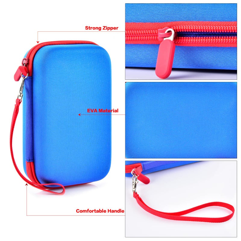 casmilee Case Compatible with Giiker Super Slide Brain Games, Brain Teaser Puzzles Organizer Storage Bag, Flow Slider Puzzle Game Holder (Blue) - Image 5