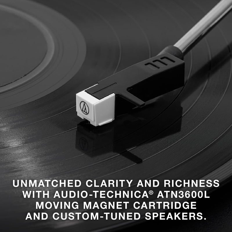 Victrola Eastwood II Record Player with Speakers â€“ Bluetooth 5.1 and Vinyl Stream Technology, Vintage Style 3-Speed Vinyl Player, Audio Technica AT-3600LA Cartridge (Espresso) - Image 5
