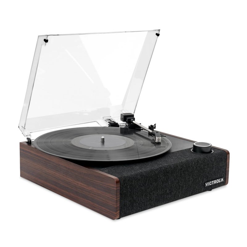 Victrola Eastwood II Record Player with Speakers â€“ Bluetooth 5.1 and Vinyl Stream Technology, Vintage Style 3-Speed Vinyl Player, Audio Technica AT-3600LA Cartridge (Espresso) - Image 1