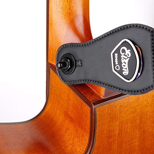 Eison Guitar Strap Locks and Buttons Security Quick Release Straplocks Strap Retainer System Nickel (2 Pieces Pack) (Black) - Image 4