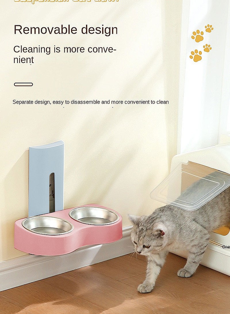 كيدل تعليق نوع قفص الحيوانات الأليفة تغذية القط موزع المياه القط تغذية الكلب القط التلقائي وعاء الشرب الكلب القط أرنب قفص نوع التغذية صينية - Image 5