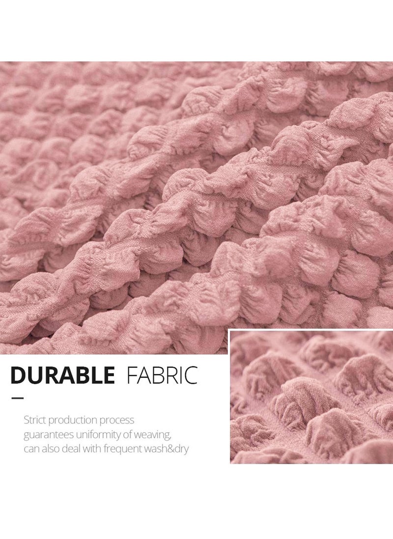 Arabest - sofa cover 3 seater Super Stretchable Wrinkle-free Full Coverage Couch Slipcover Exquisitely Detailed Slip Flexible Resistant Jacquard Sofa Cover Pink 140-280cm - Image 1