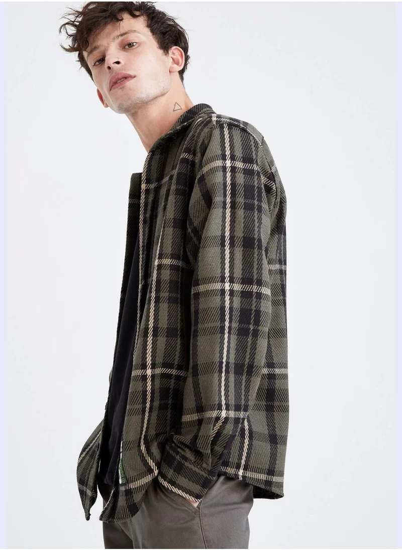 DeFacto Regular Fit Long Sleeve Check Patterned Shirt
