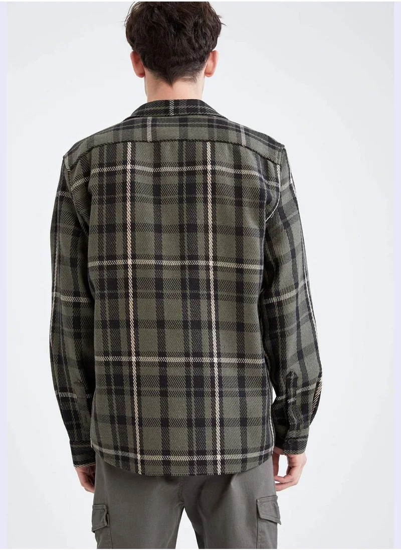 DeFacto Regular Fit Long Sleeve Check Patterned Shirt