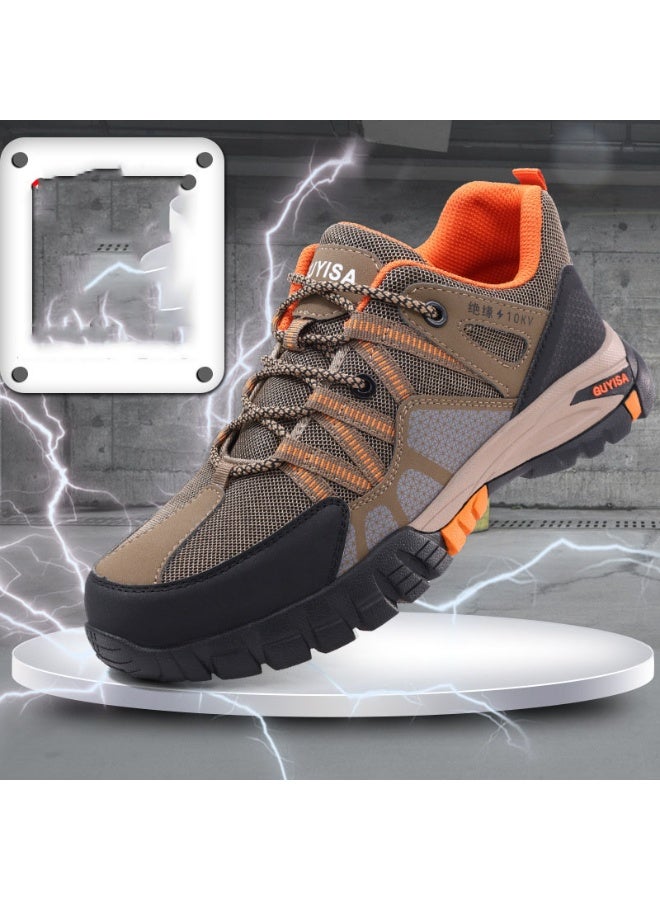 NIBEMINENT أحذية عمل للرجال بنعل فولاذي واقي، أحذية رياضية قابلة للتنفس ومضادة للثقب - Image 1