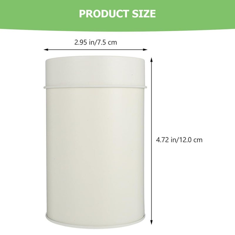 Rice White 2pcs Airtight Tea Canisters For Loose Leaf Storage Kitchen - Image 3