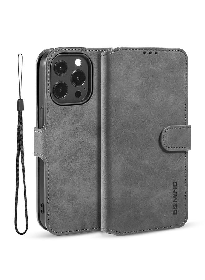The Bros Case For iPhone 13 Pro Max Retro Oil Side Horizontal Flip Leather Case with Holder & Card Slots & Wallet