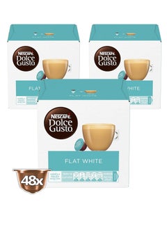Dolce Gusto Nescafe Dolce Gusto Flat White Coffee 16 Capsules (Pack of 3)  - Image 1