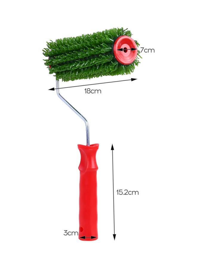 Loquat Grass Painting Brush Roller Red/Green 7inch - Image 3