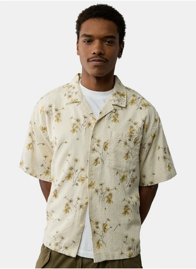 امريكان ايجل AE Poolside Printed Button-Up Shirt