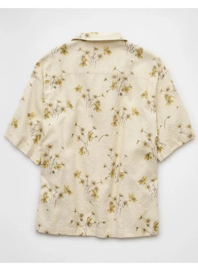 امريكان ايجل AE Poolside Printed Button-Up Shirt