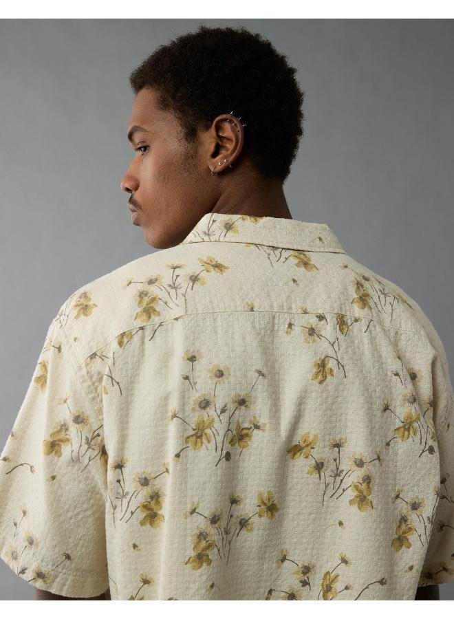 American Eagle AE Poolside Printed Button-Up Shirt - Image 4