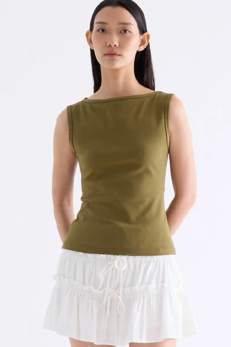 The Editor's Market Natalia Boat Neck Tank
