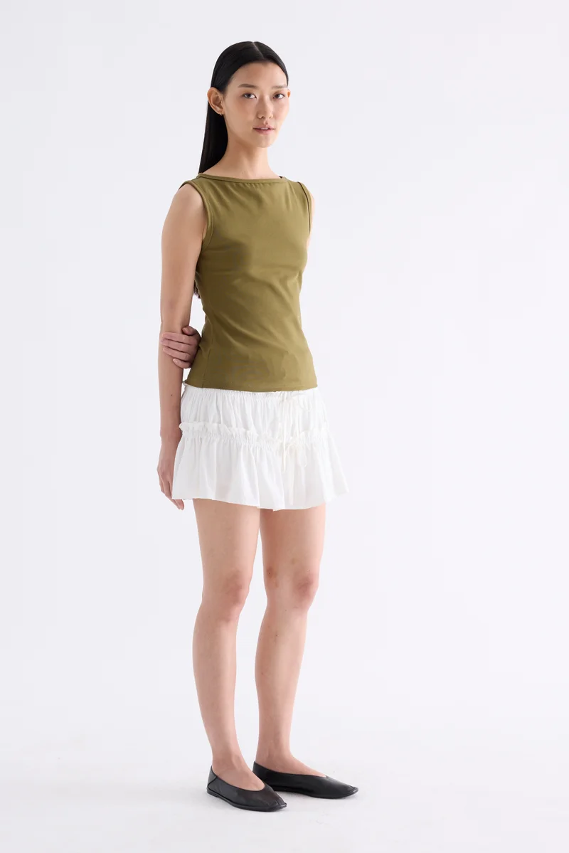 The Editor's Market Natalia Boat Neck Tank