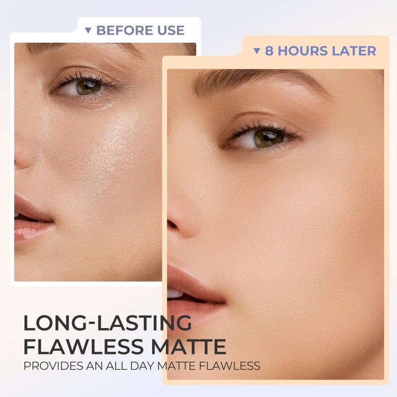 SACE LADY Face Powder Waterproof Sets Makeup, Controls Shine, Smooth Fine Lines for Flawless Lightweight Finish, Long Lasting Matte Compact Setting Powder Cosmetics Cruelty-free, 0.35oz (#03) - Image 2