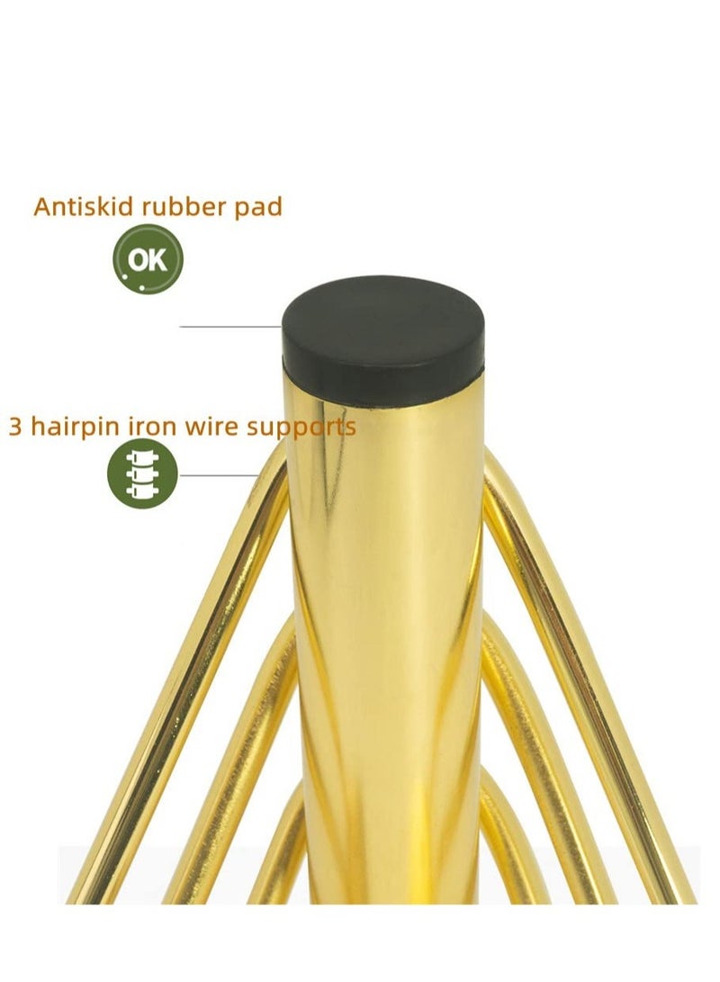 Excefore Furniture Legs Setm,6 inch Gold  Metal Cabinet Legs,with Rubber Floor Protectors, for Sofa, Legs for Dresser, TV Stand, End Table etc (4PCS）  - Image 4