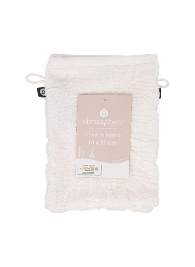 atmosphera 2-Piece Jacquard Fabric Washcloth Set White 15 X 21Cm 194375Z - Image 2