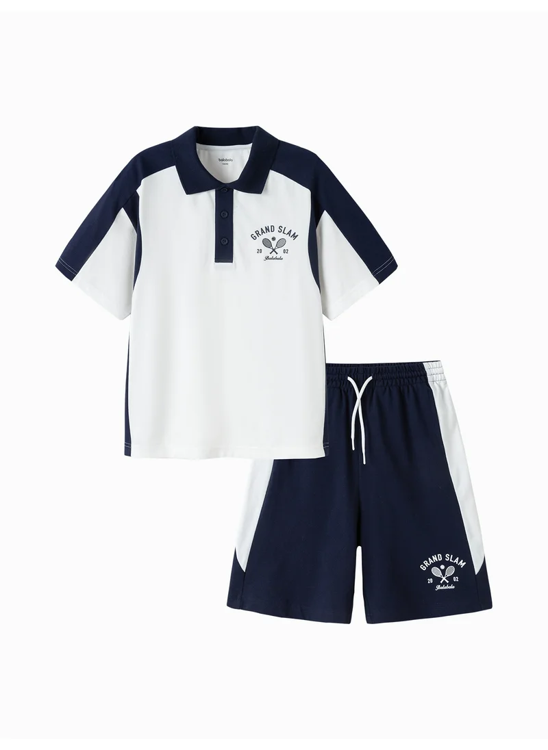 Balabala Kids boy Knit short sleeve suit