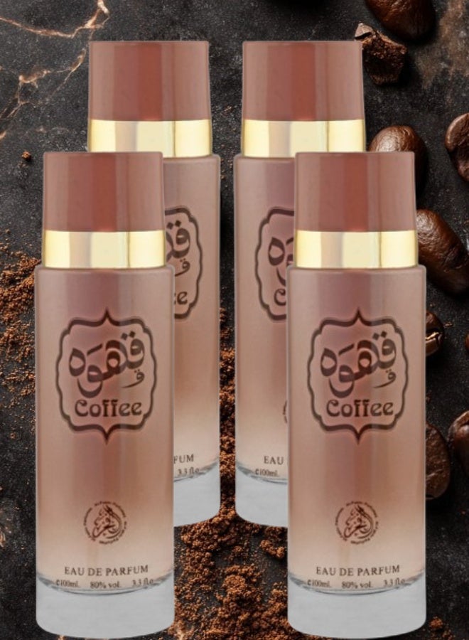 الفخر 4 قطع عطر قهوة 100مل - Image 1
