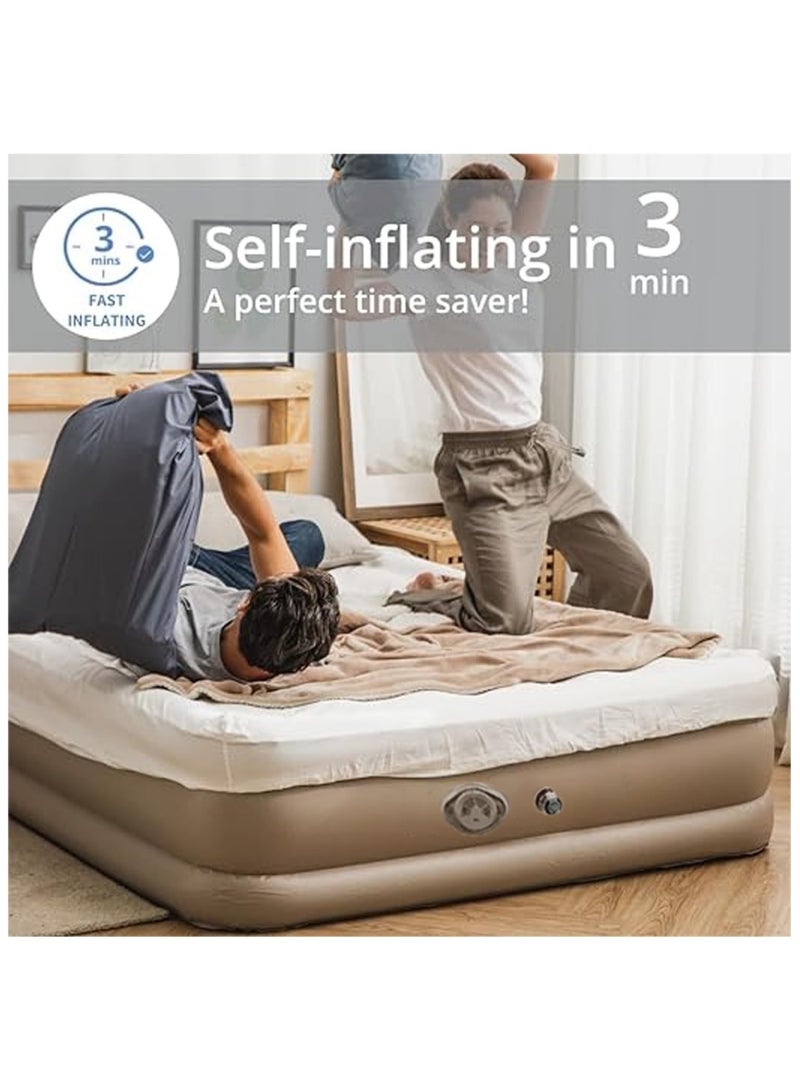 Generic Inflatable Air Mattress,Self-Inflating Sleeping Mats,Twin Air Bed with Built-in Pump, Blow Up Mattress 300lb Capacity, Inflation Airbed for Camping Home Trunk Bed Travel (Single Person/Low)  - Image 5