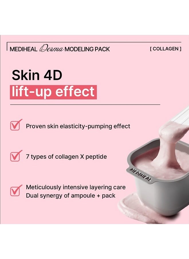 MEDIHEAL Derma Modeling Pack (Collagen) - Filling Elasticity For Glow Skin - Easy DIY Home Spa Kits, Hydrating Icy Jelly Mask For Skin Refreshment  - Image 3