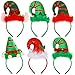 Aodaer 6 Pack Christmas Headband Elf Hat Costume Headwear Christmas Hair Hoop for Christmas Party Holiday Favors Elves Party Decoration - Image 2