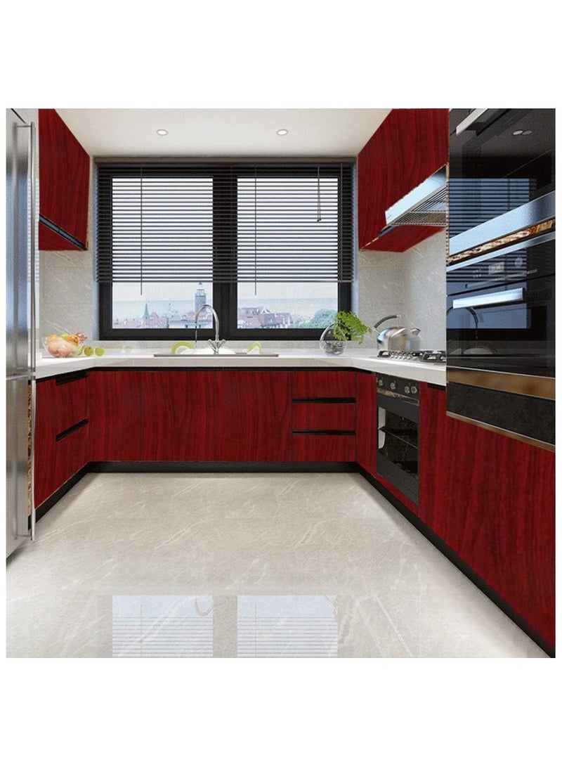 Anna 45cm x 5m Waterproof, Moisture-Proof, and Oil-Proof Faux Wood Grain Self-Adhesive Wallpaper for Home Renovation - Image 4