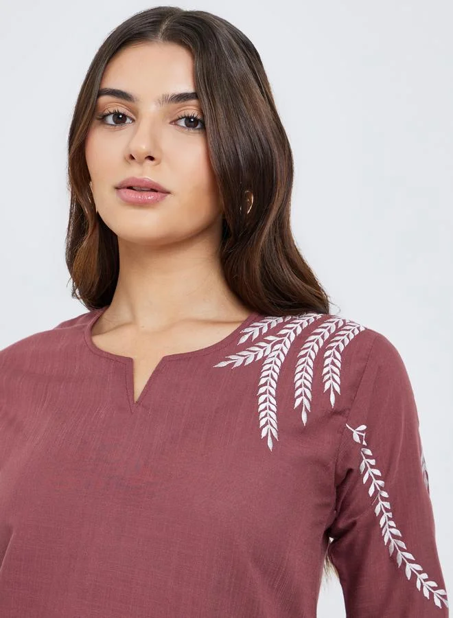 Maxim Creation Maxim Creation Women Embroidered Panel Top and Pants Co-Ords