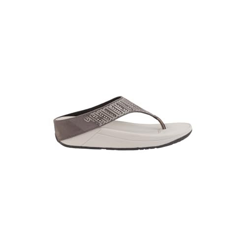 Mochi Women Grey Synthetic Leather Flat Comfort Chappal UK/6 EU/39 (32-824) - Image 4