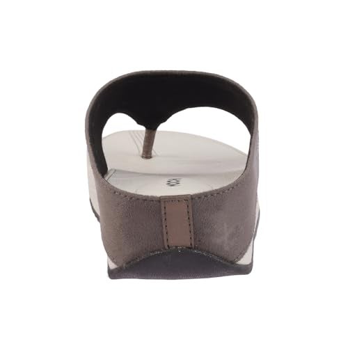 Mochi Women Grey Synthetic Leather Flat Comfort Chappal UK/6 EU/39 (32-824) - Image 5