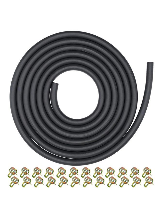 YGQ 2.4M (8 Feet) 5mm (3/16 inch) ID Fuel Line for Honda Kawasaki Kohler Briggs & Stratton Predator Champion Generac Small Engines Mini Bike ATV Generator with 20 Clamps - Image 1