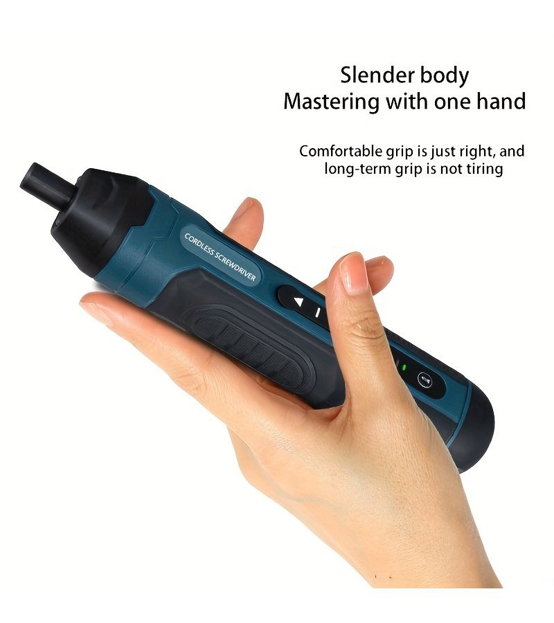 2 Piece Torque Adjustable Straight Handle 3.6V Electric Screwdriver With Lithium Battery Small Multi Functional Disassembly Tool - Image 2