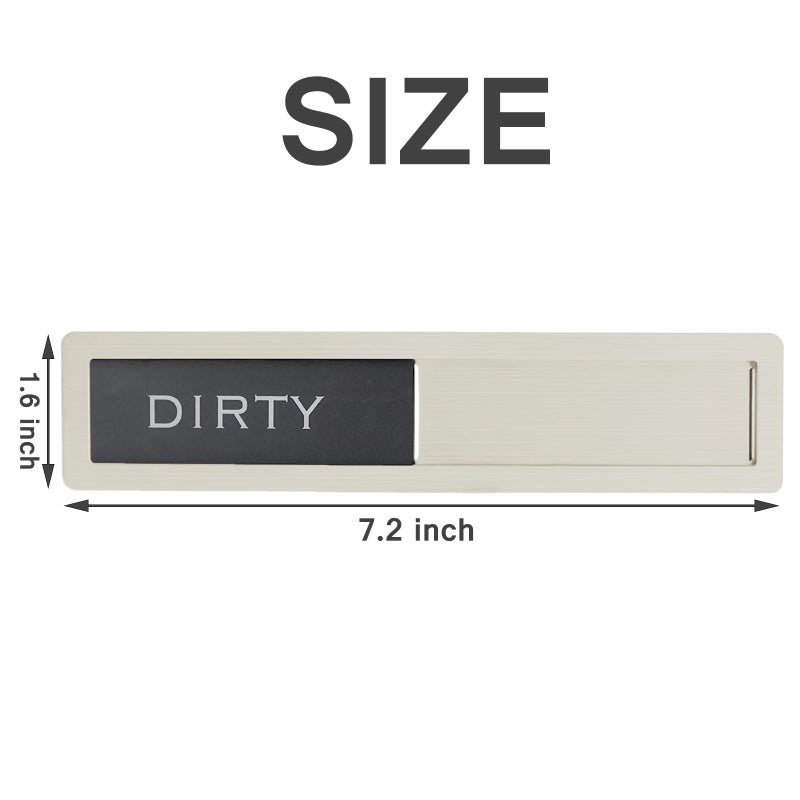 YEWGARB Dishwasher Magnet Clean Dirty Sign Premium Stainless Steel - Kitchen Organizers and Storage - Clean Dirty Magnet for Dishwasher - Image 2