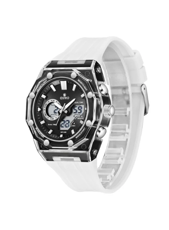 ASTRO Astro A24801-PPWB Kids Analog-Digital Display Watch & Polyurethane Strap White