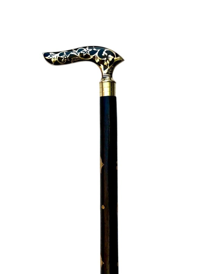 Treasure Lords Vintage Brass Handle Wooden Walking Cane for Men and Women, Elegant Victorian Style Walking Stick with Comfortable Grip, Durable Wooden Cane for Daily Use, Formal Wear, Costumes, Gifts, and Collectors - Image 5