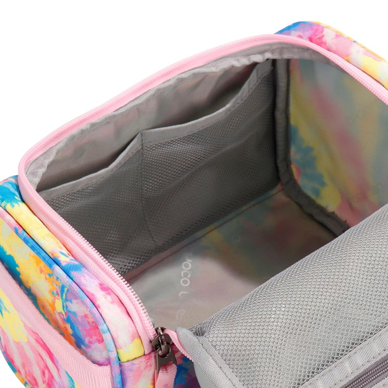 Choco Mocha Kids Toiletry Bag For Girls, Travel Waterproof Hanging Toiletry Bag For Girls, Tie Dye, Colorful - Image 4