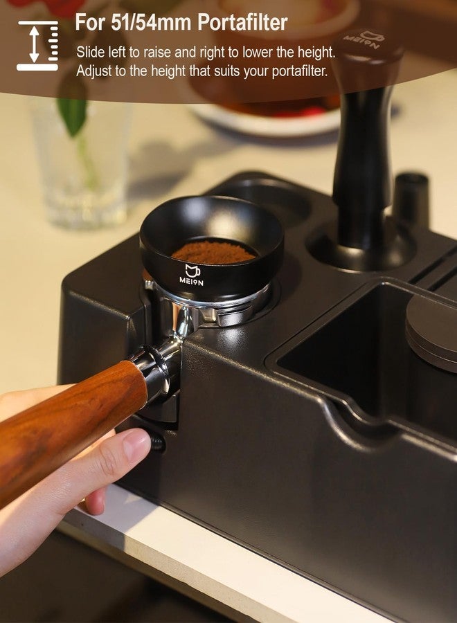 MEION Espresso Tamping Station, Detachable Espresso Knock Box and Tamp Station, 10 in 1 Espresso Organizer Fits 51, 54, 58MM Espresso Tamper, Portafilter, Distributor Puck Screen Espresso Accessories - Image 3