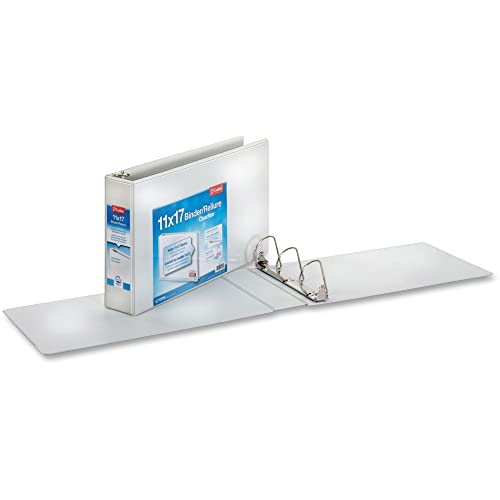 Cardinal® Slant-D® Ring 11" x 17" Tabloid ClearVue™ Binders, 3" Rings, 63% Recycled, White - Image 4