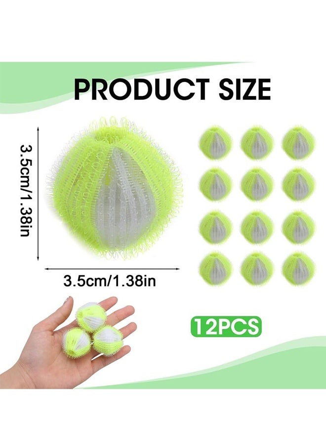 12 قطعة من كرات التقاط الوبر ومجفف الملابس القابلة لإعادة الاستخدام لإزالة فراء الكلاب والقطط من الملابس - Image 2