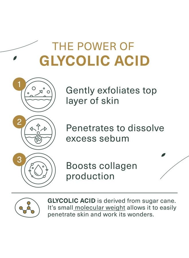 Botanic Tree غسول وجه حمض الجليكوليك مقشر للوجه للعناية بالبشرة وعلاج حب الشباب مقشر للوجه 10% حمض جليكوليك و 6% حمض ساليسيليك 6 أونصة سائلة - Image 5