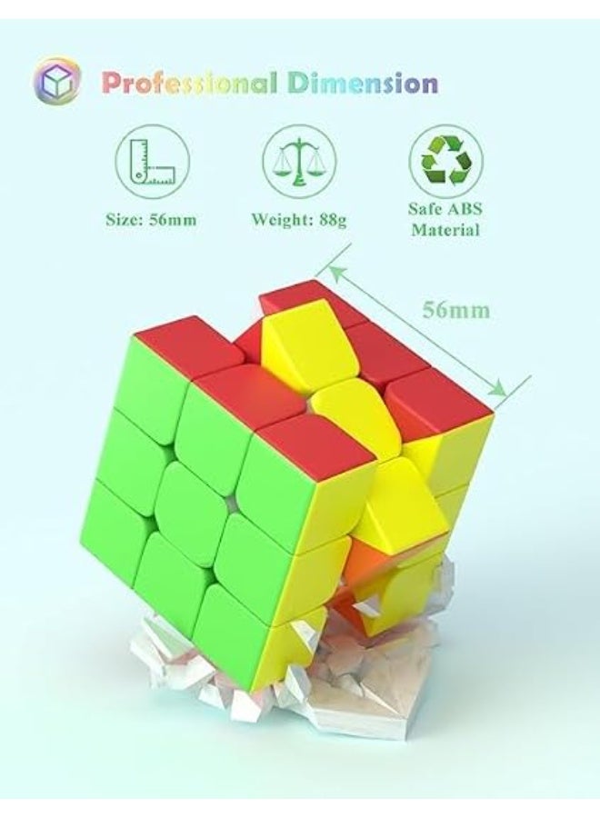 فيرست تشويس First Choice مكعب روبيك للسرعة 3x3، مكعب سحري احترافي بأبعاد 56 مم، تصميم مانع للالتصاق وقابل للتعديل، لعبة ألغاز لتطوير الذكاء وتنمية التفكير للأطفال والكبار - Image 2