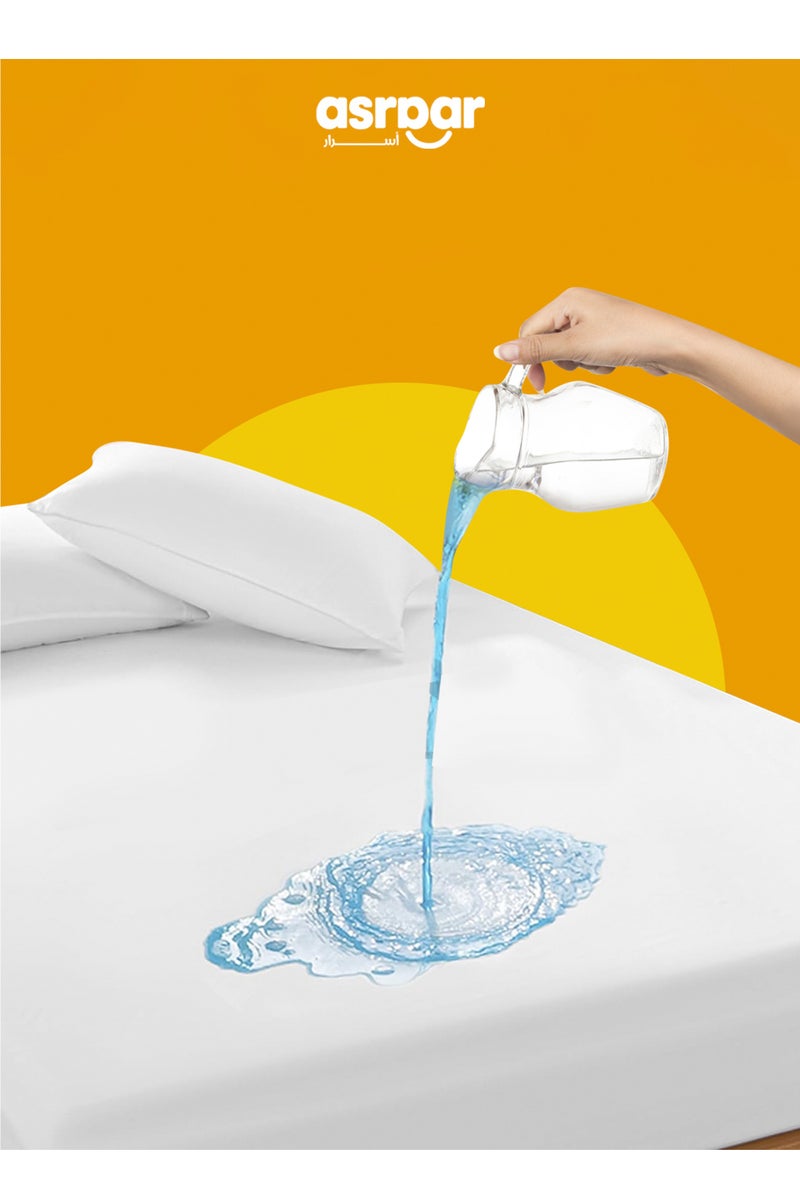 Asraar Sleep and Spa Combo 3-Piece Set – Includes 1 Waterproof Mattress Protector 180 x 200cm for Lasting Bed Hygiene, 1 Luxurious Bathrobe XL for Post-Shower, and 1 Absorbent Towel 50 x 80cm 250g for Everyday Use – Perfect for Bedrooms and Bathrooms  - Image 2