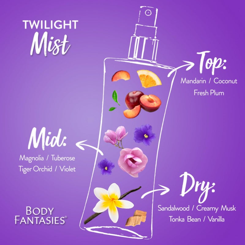Body Fantasies Signature Twilight Mist Body Spray, 3.2 fl oz - Image 2
