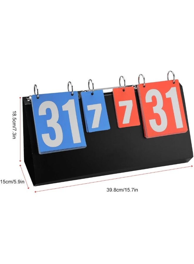 EBTOOLS EBTOOLS Tabletop Flip Scoreboard, 4 Digit Sports Scoreboard Portable Tabletop Flip Scorekeeper Score Flipper for Tennis Football Volleyball Basketball  - Image 4