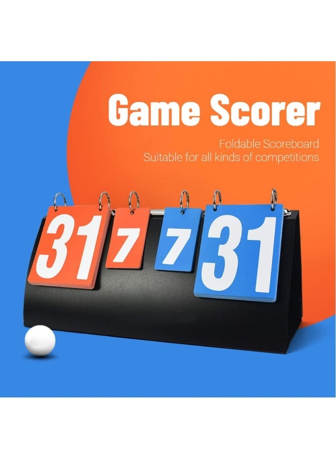 EBTOOLS EBTOOLS Tabletop Flip Scoreboard, 4 Digit Sports Scoreboard Portable Tabletop Flip Scorekeeper Score Flipper for Tennis Football Volleyball Basketball  - Image 5